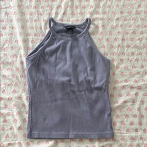 Moda International Purple Fitted Ribbed Tank Top